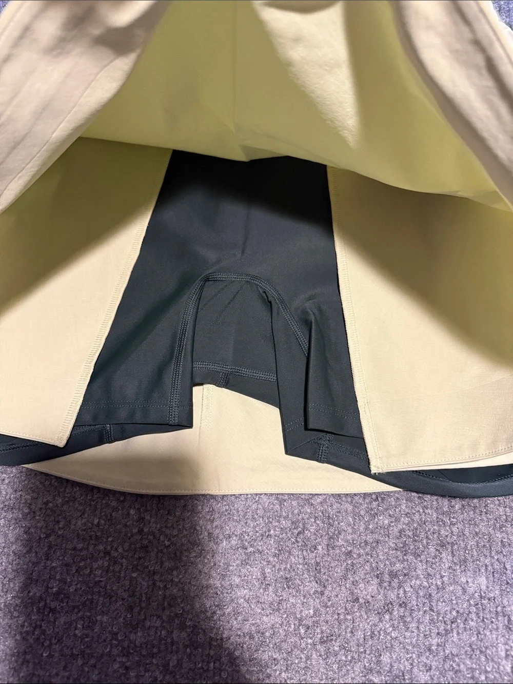 Light Yellow Circle Skirt with Elastic Waistband by